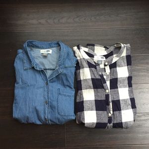 Women’s Buffalo Check and Denim Tunics
